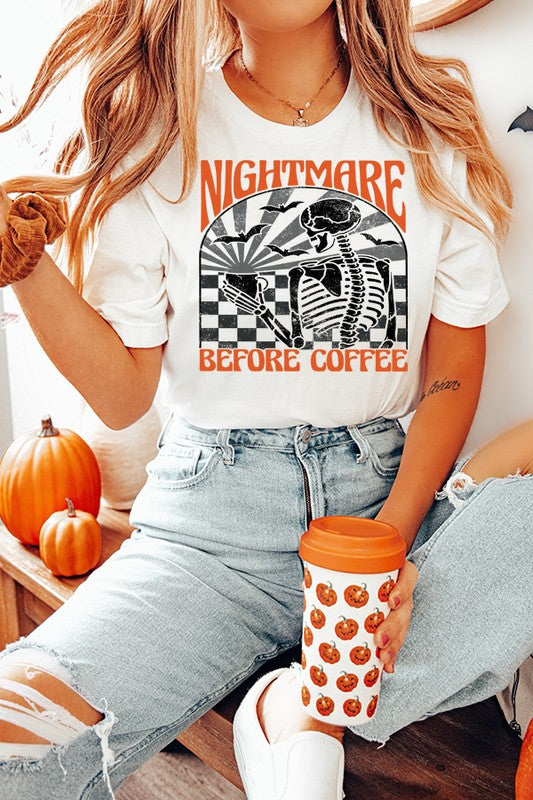 Halloween Nightmare Before Coffee Tee