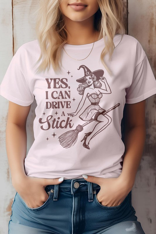 Yes I Can Drive a Stick, Halloween Graphic Tee