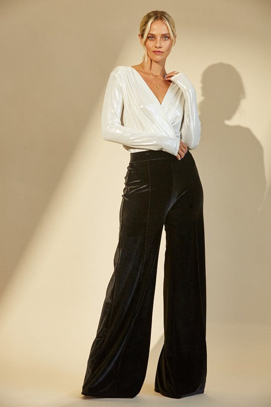 Velvet Palazzo Pants