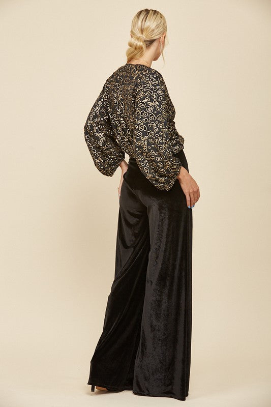 Velvet Palazzo Pants