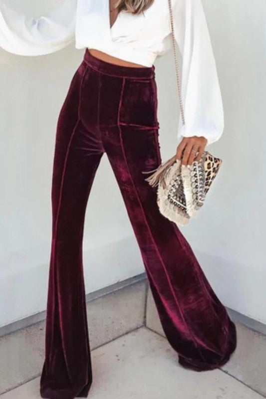 Velvet Palazzo Pants