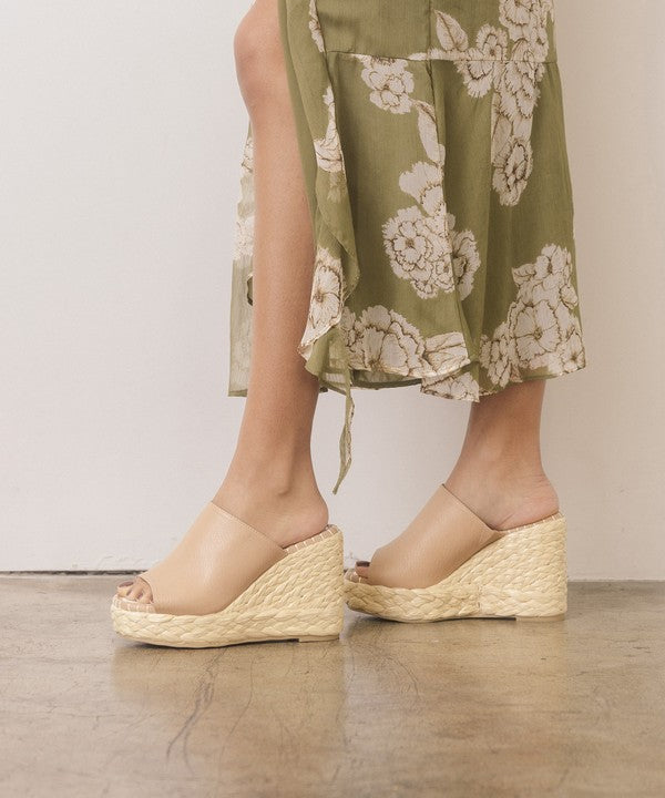 Nude Espadrille Slides