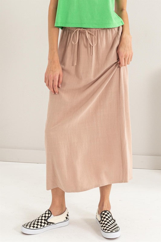 Linen Midi Skirt