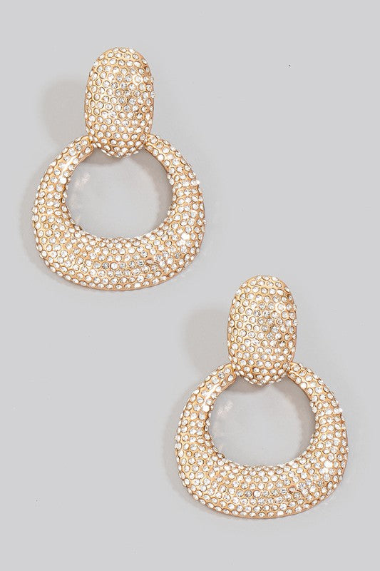 Pave Hoop Earrings