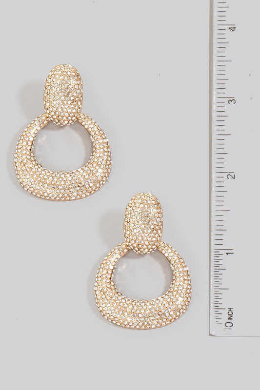 Pave Hoop Earrings